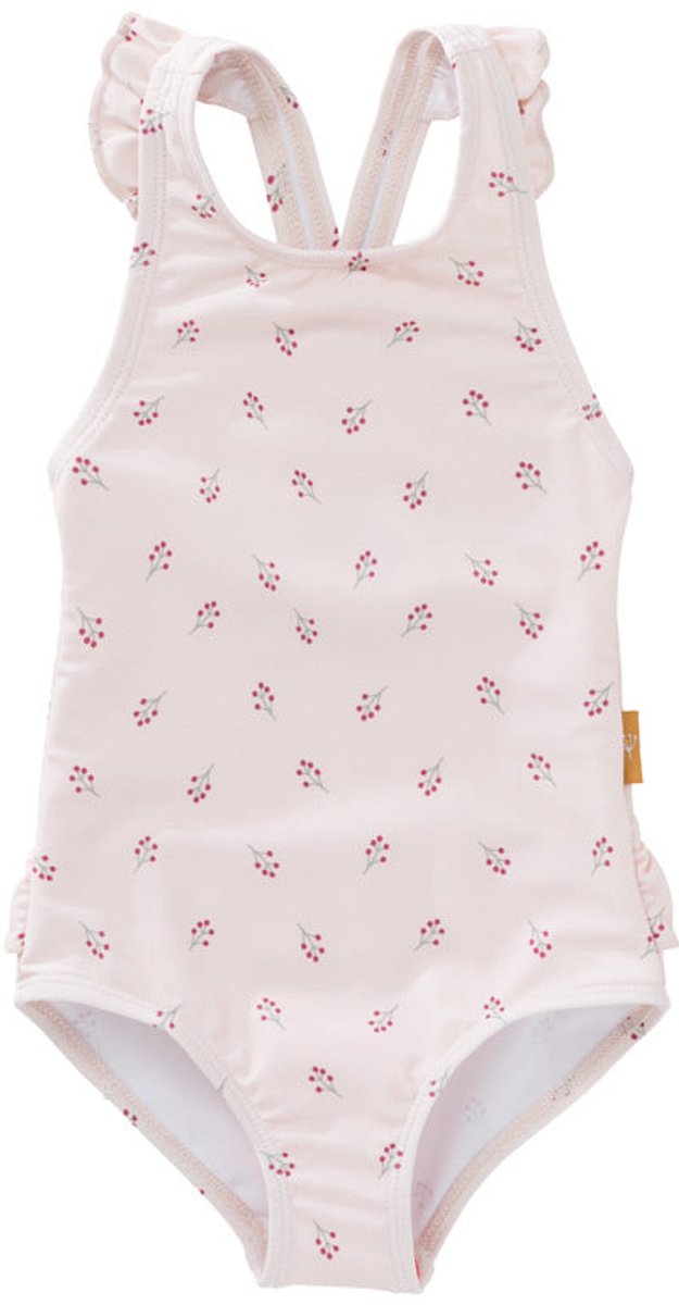 Fresk [Badpakken] 98 -Zwemkleding met UV-bescherming UPF 50 - Sneldrogend - Tweedelig Zwempak - Bikiniset Meisjes - Ecru - Berries