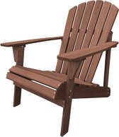 AXI Carmen Adirondack Stoel Coffee – Houten loungestoel met armleuningen – Hoge rugleuning - 90,5x78,4x93cm