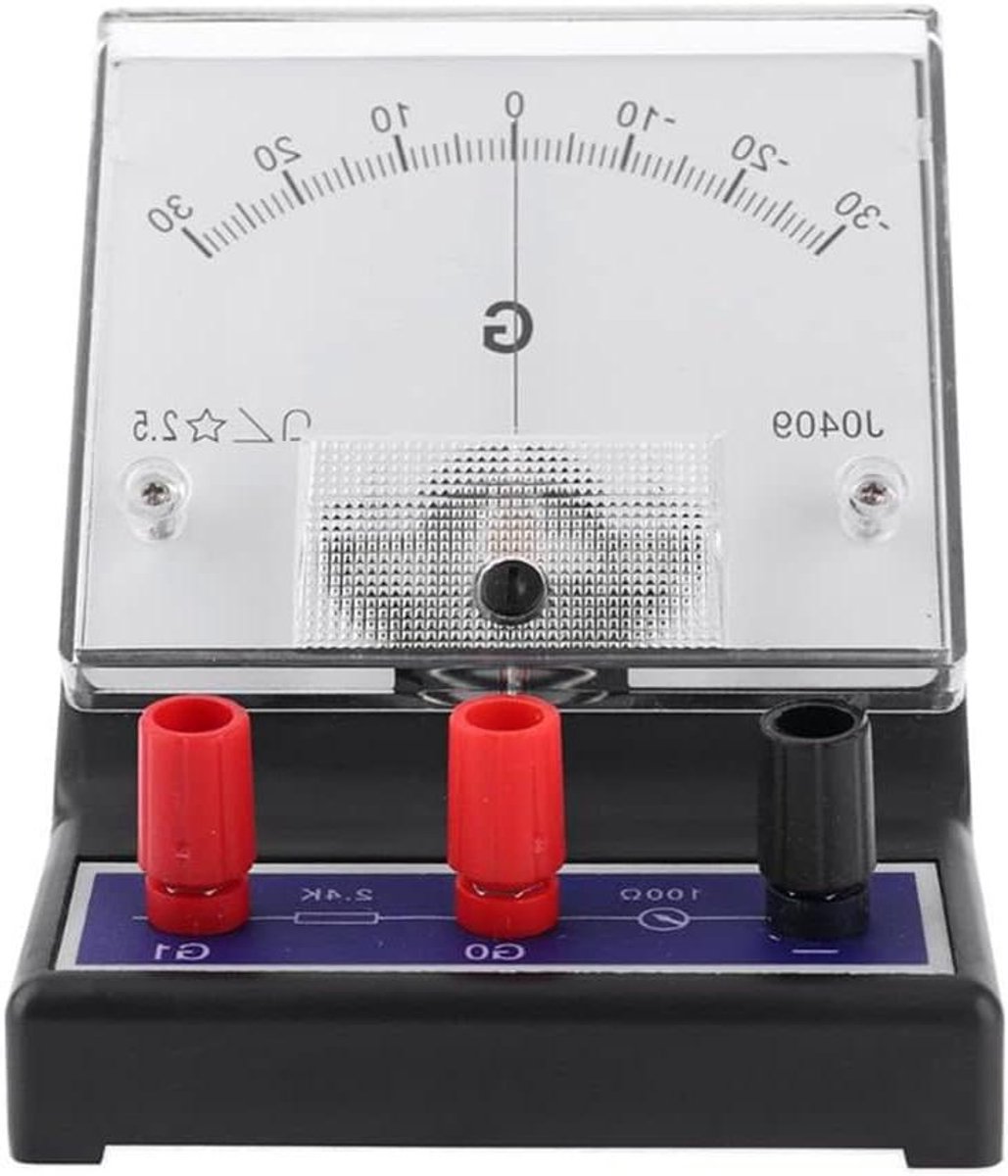 Analoge Ampèremeter - DC Stroommeter Paneelmeter - Elektriciteit Meten - Hoge Gevoeligheid - 130x95x70 mm - Wit