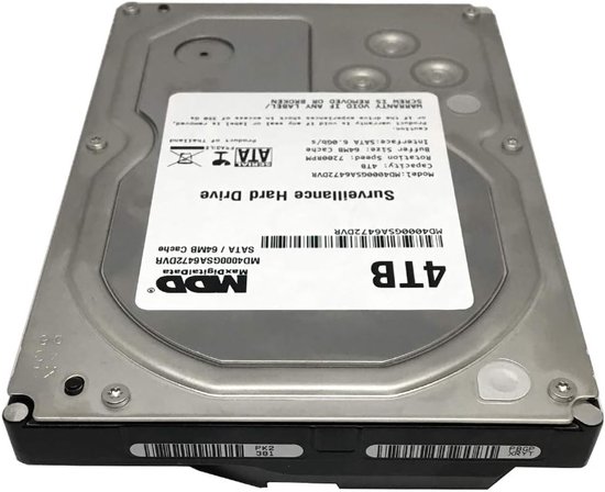 Interne Harde Schijf - Bewakings HDD - 24/7 Opnames - Geoptimaliseerd voor Videostreaming - 4 TB - Zilver van Merkloos — afbeelding 3