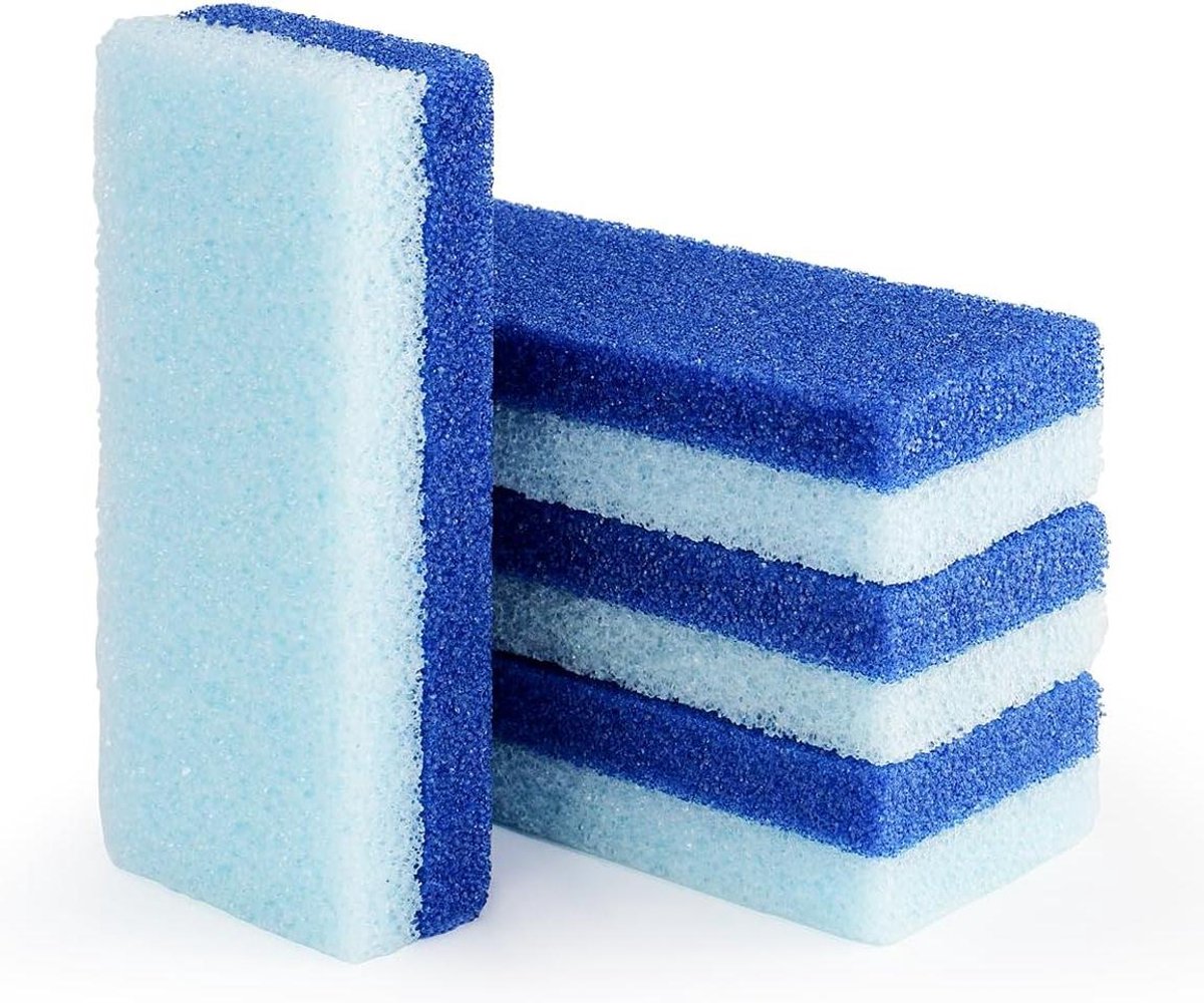 Voet Puimsteen - Voetscrub Hiel - Dode Huid Verwijderen - Dubbelzijdig - 4 stuks - Blauw