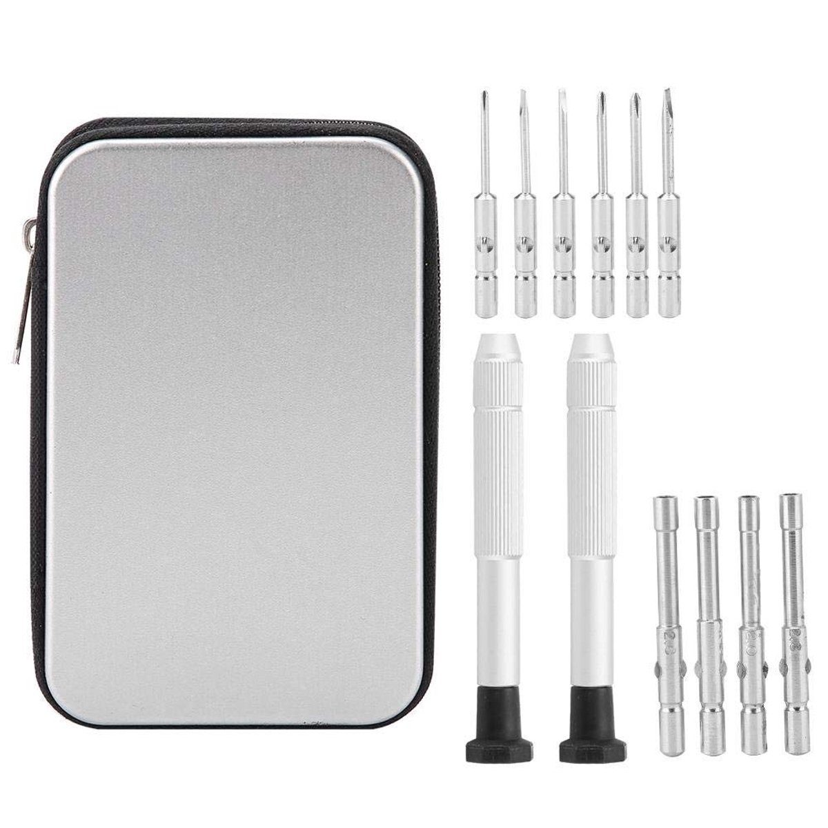 Store_9 - Precision Screwdriver Set - Professionele Reparatieset - Zilver - Geschikt voor Horloges en Brillen - Inclusief Opbergtas