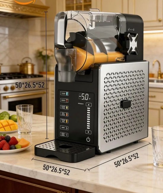 Seth Select Slush Puppy Machine 1,9L - 200W - Met Zelfreiniging & 5 Programma’s - Slush & Milkshake Maker van Merkloos — afbeelding 3