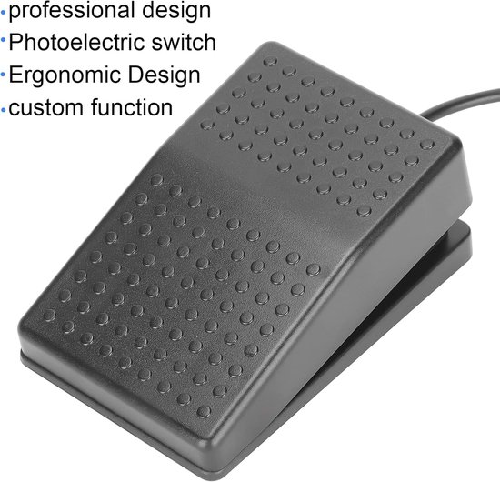 USB Voetschakelaar Pedaal - Programmeerkabel Voetpedaal - Computer Bediening - Foto-elektrische Schakelaar - 2 meter kabel - Zwart — afbeelding 5