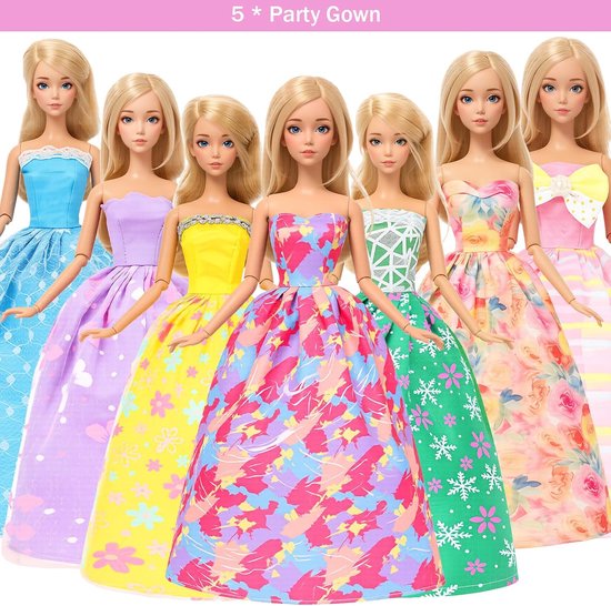 Poppenkleding Set - Accessoires voor poppen - Kinderspel - 30 Delige Collectie - 30 cm Poppen - Multicolor — afbeelding 5