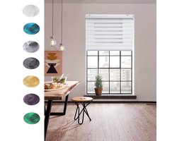 Jaloezieën - Horizontale lamellen - Raambekleding - Lichtdoorlatend tot ondoorzichtig - 30 x 260 cm - Wit