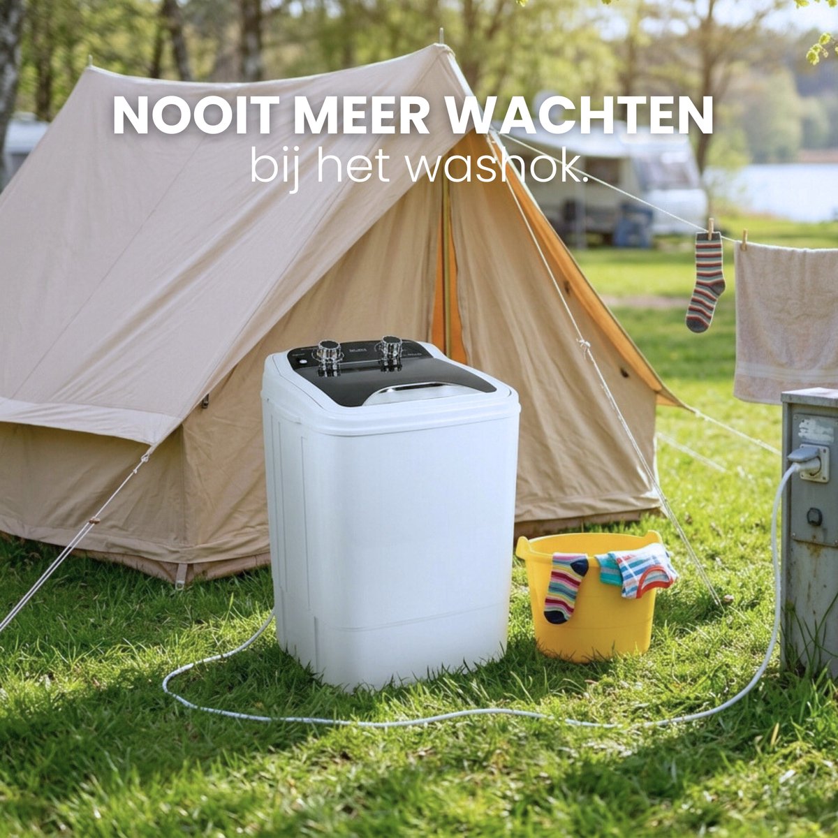 Salora MINIWASHING5 - Mini wasmachine - Compacte wasmachine - Kleine wasmachine - Studenten wasmachine - Wit — afbeelding 3