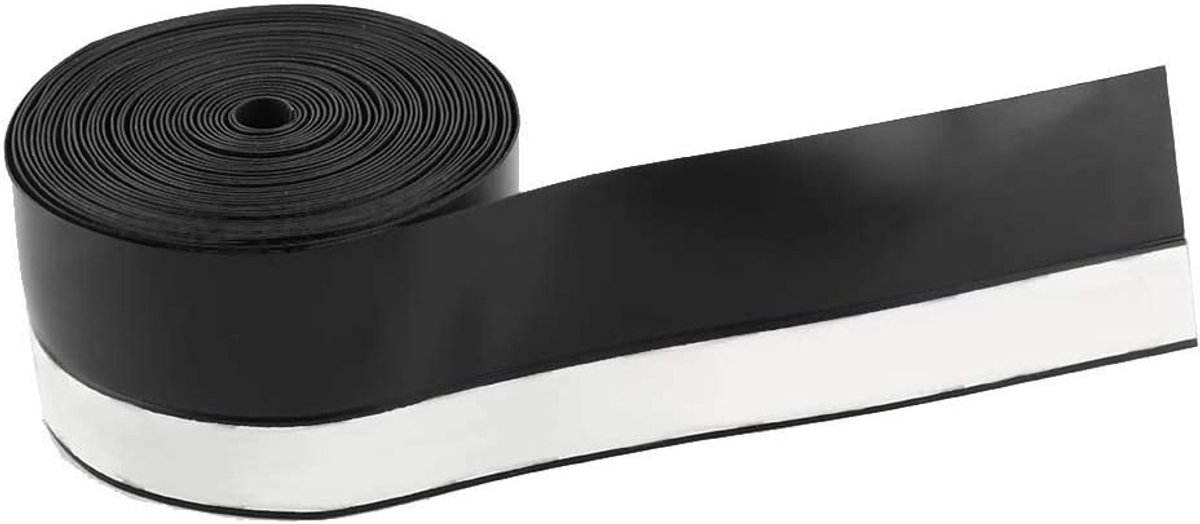 Zelfklevende Rubber Sealing Strip 5M 45mm voor Deuren en Ramen - Bescherming tegen Wind en Stof (Zwart)