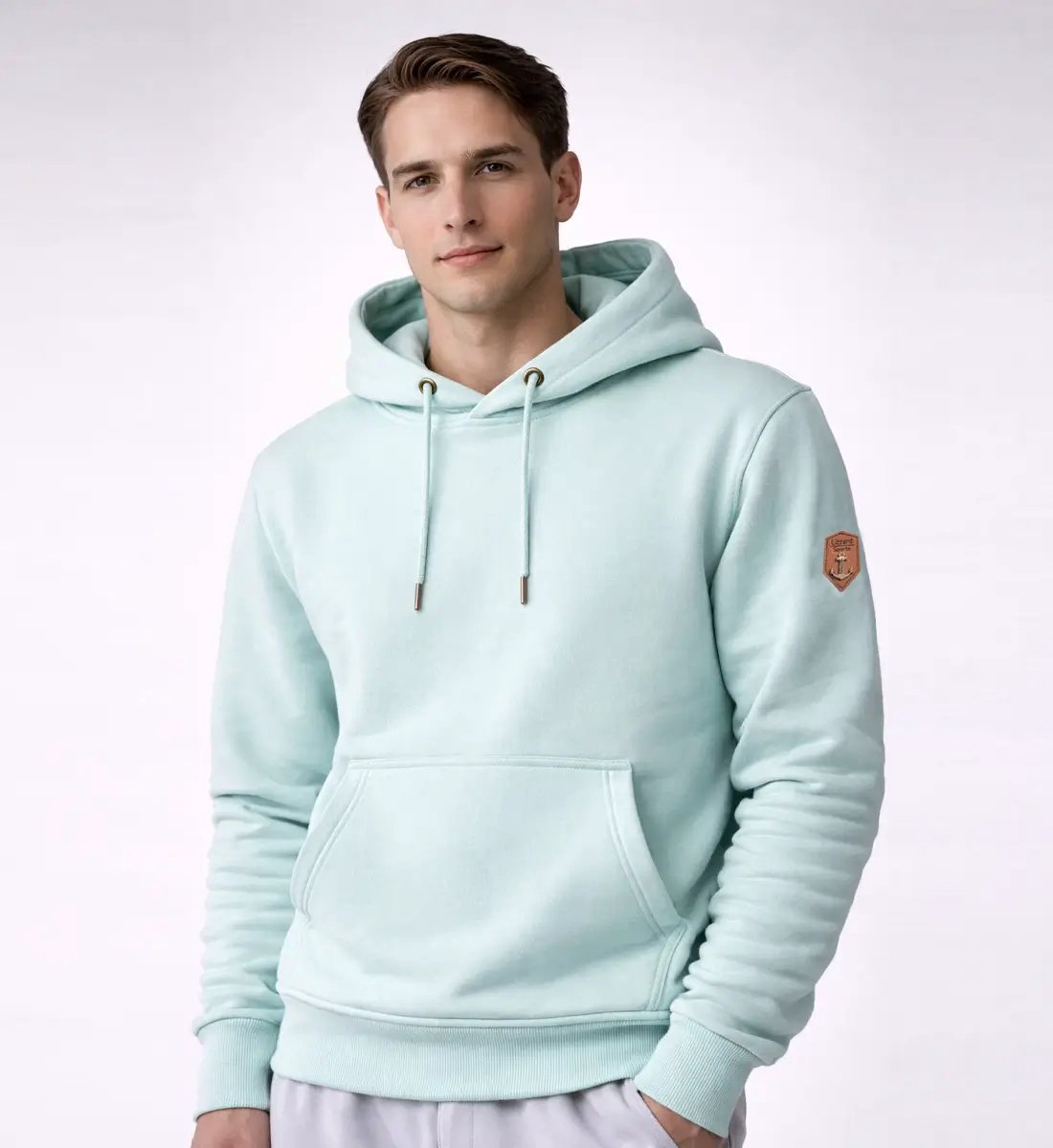 Lizzard Sports Heren Hoodie Mint – Maat L – Comfortabele Pasvorm Essential Hoodie – Casual Basic Sweater met Capuchon