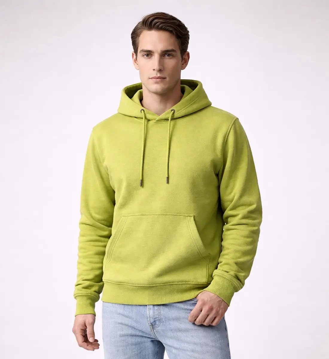 Lizzard Sports Heren Hoodie Olive – Maat XXL – Comfortabele Pasvorm Essential Hoodie – Casual Basic Sweater met Capuchon