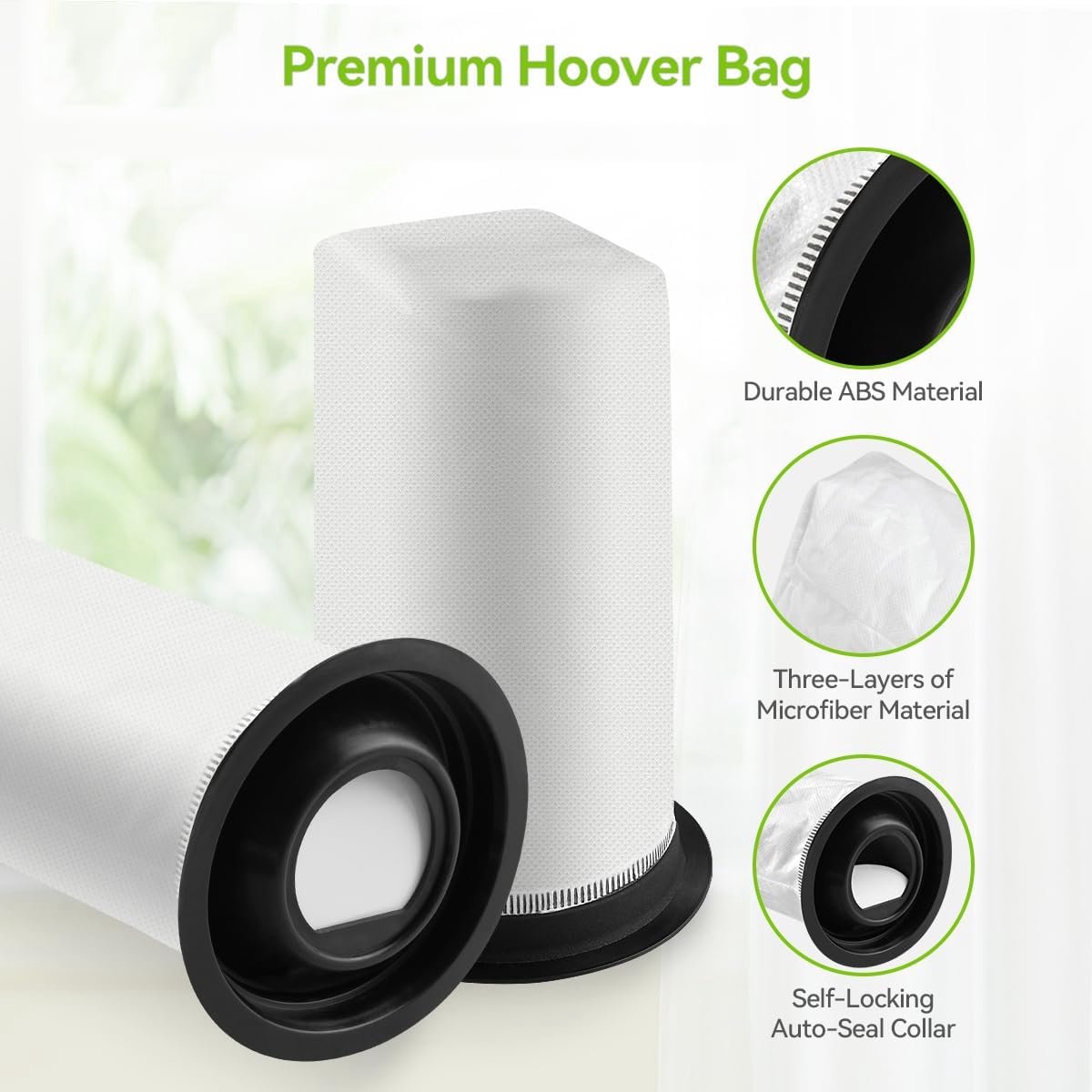 Stofzuigerzakken Set - Reserveonderdelen - Huishoudelijk Gebruik - Hoge Filtratie - 5 Stuks - Wit