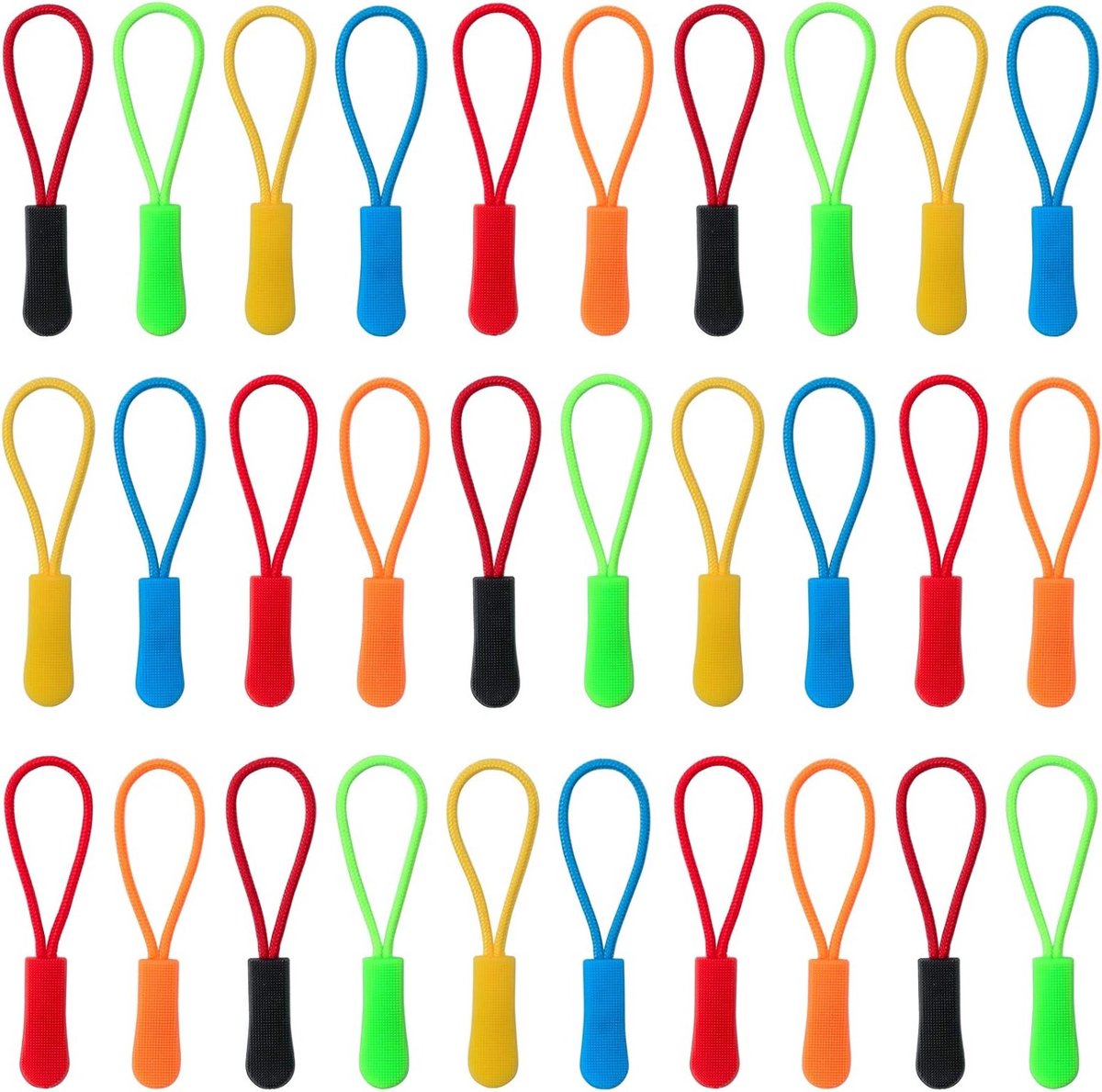 30 Stuks Vervangende Ritsen van Nylon voor Kleding, Rugzakken, Schoenen en Buitensporten - 5 Kleuren Beschikbaar