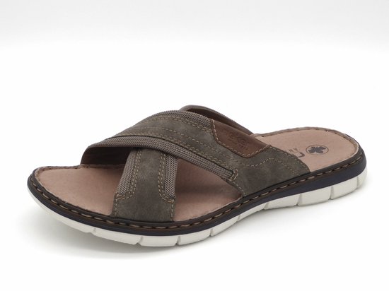 Rieker 25252 slippers voor heren, bruin, 47 EU