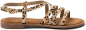 Zuza Dames Sandalen Ponyhaar Beige