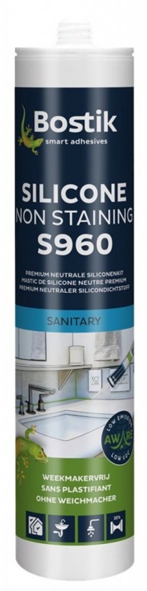 Bostik Siliconenkit S960 Premium - Zwart - 310