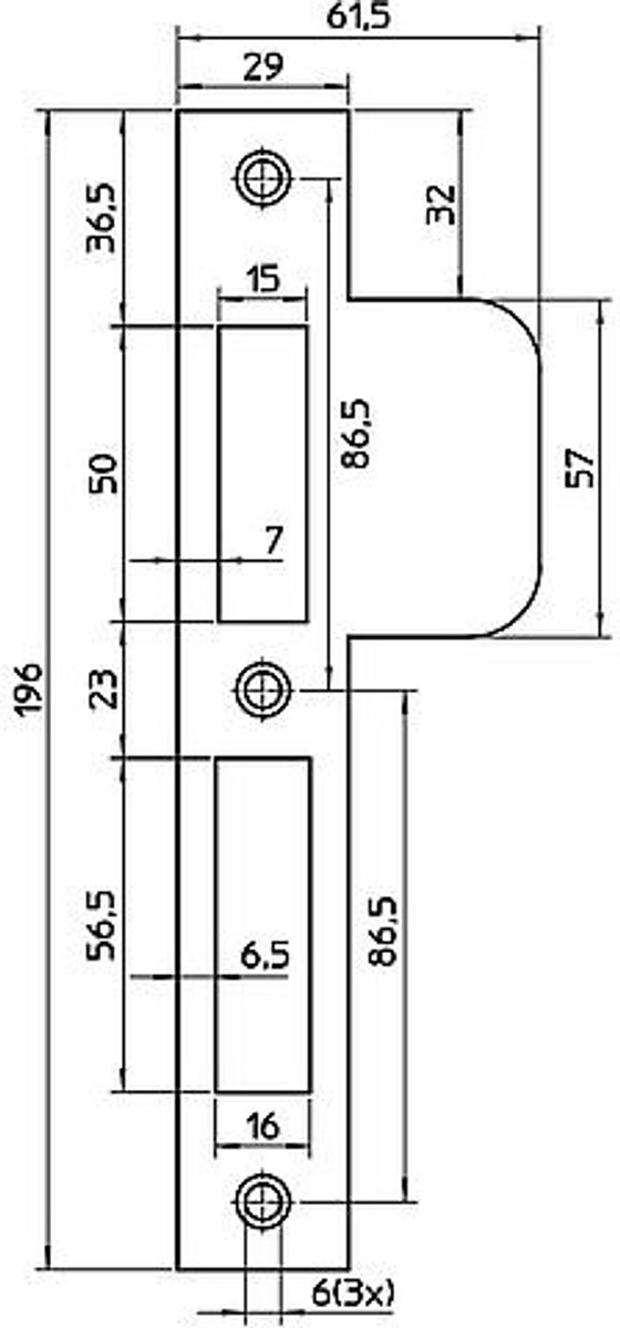 Nemef sluitplaat vp4000/17t - rvs - d2+4