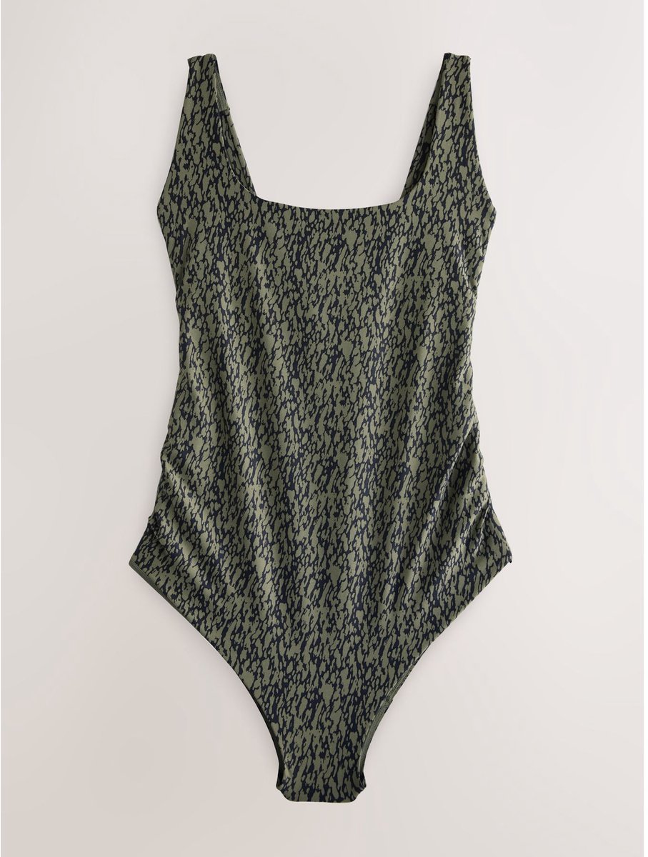 Next Dames - Zwangerschapsbadpak met watervalhals - Groen Khaki Green/Black