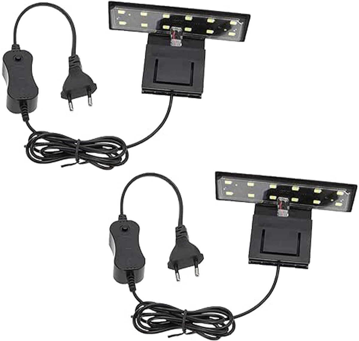 carmdering - Nano Aquarium Lamp - LED Aquaverlichting - Clip-On Verlichting - Hoge CRI 87.5 Kleurweergave - Energiezuinige 5W SMD 5730 Technologie - Duurzaam ABS Kunststof - Veilig Voor Randloze Tanks Tot 6mm - Ideale Oplossing Voor Plantengroei