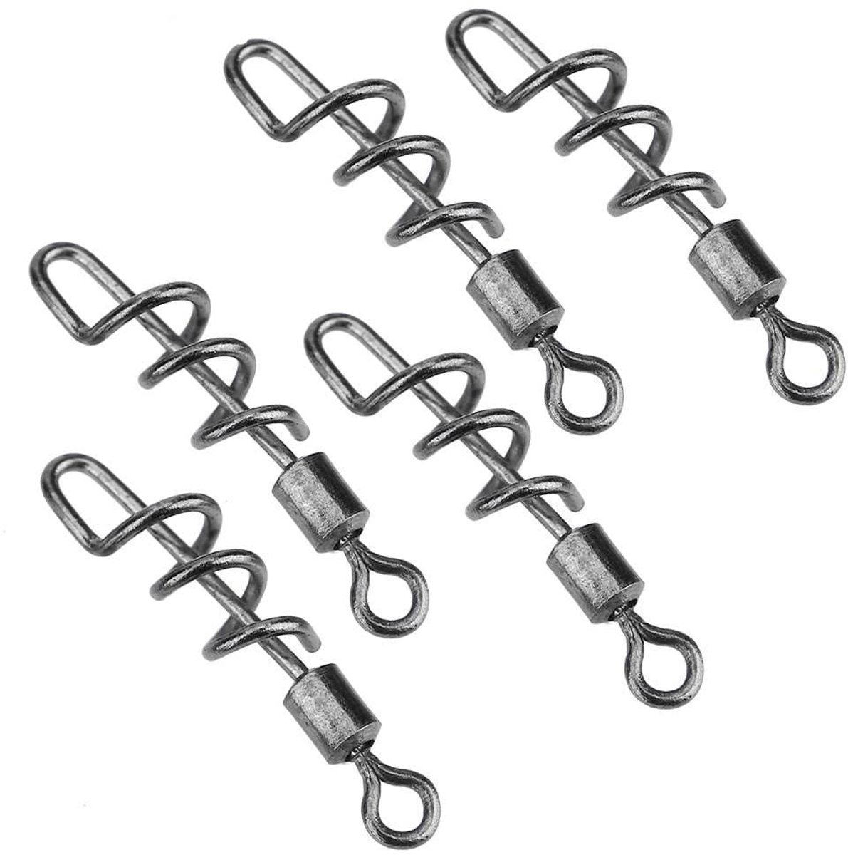Dailygoods- Vissen Swivel 50 Stks - RVS Connector - Draaibare Schroef Snap - Geschikt voor Aas/Haken - Flexibele Ring - Eenvoudig te Gebruiken - Visconnector