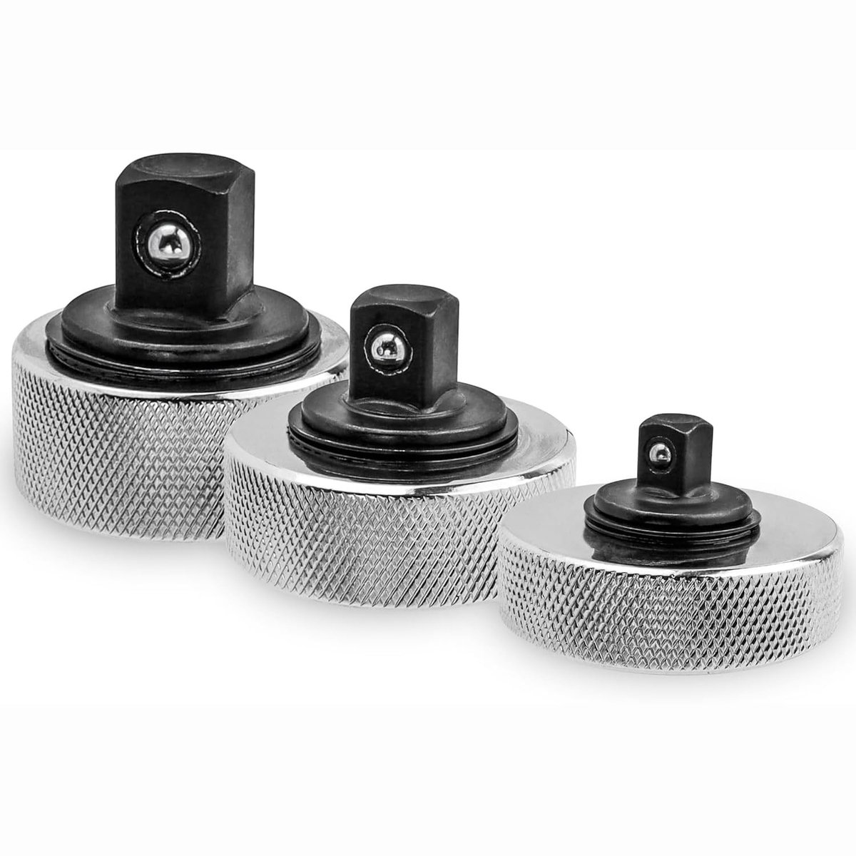 Dailygoods- Ratelsleutelset 3-delig - Mini Ratelsleutels 1/4"/3/8"/1/2" - Schokbestendig - Antislip Handvat - Duurzaam Roestvrij Staal - Ratchet Set