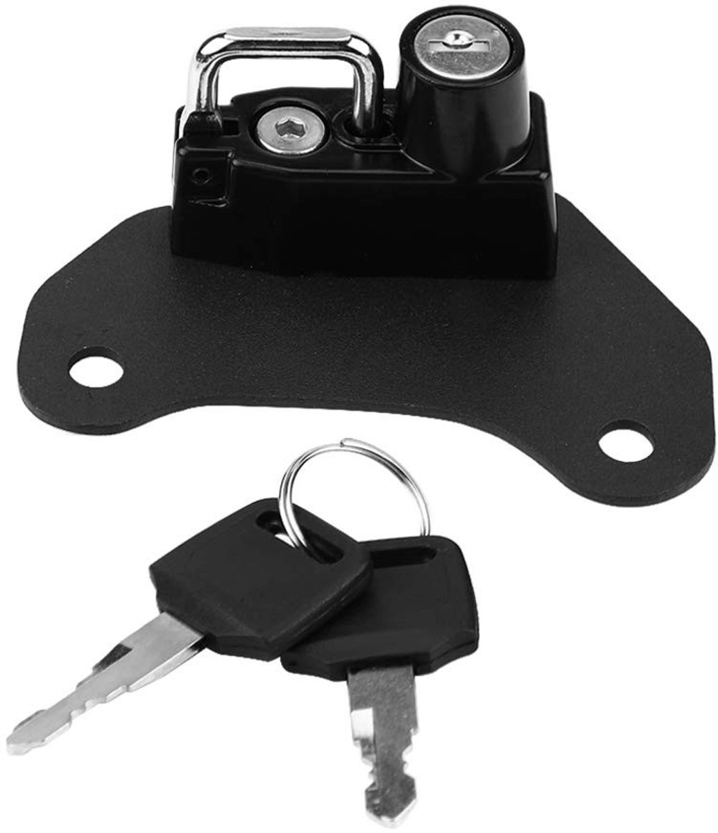 Dailygoods- Helmslot Hoogwaardige Aluminiumlegering - Compact Mini-formaat - Veilig en Duurzaam - Geschikt voor Indian Scout 2015-2018 - Inclusief Twee Sleutels - Helmvergrendeling