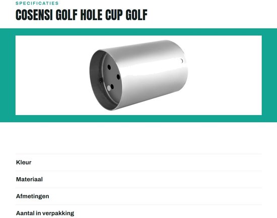 Allecto - Golf Hole Cup - Golf Hole Sleeve - Effectief Golftrainingshulpmiddel - Roestvrijstaal - Oefenen met Chippen - Perfect voor Achtertuin - I.. van Merkloos — afbeelding 3