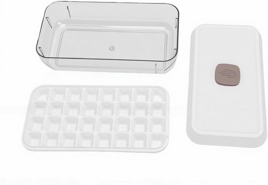 IJsblokjesmachine - IJsblokjesbak - Dranken Koelen - Eenvoudige Drukknop - 24 cm Lengte - Wit — afbeelding 5