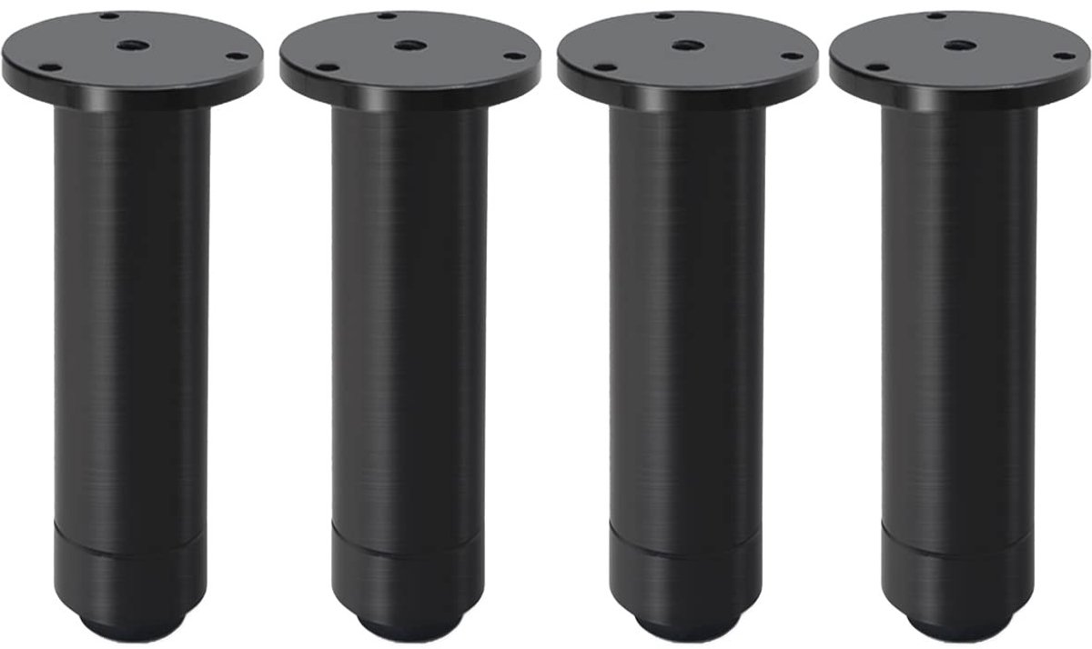 Dailygoods- Meubelvoeten Verstelbaar 120 mm - Meubelpoten Set van 4 - Zware Aluminiumlegering - Kastpoten - Anticorrosie - Stijlvol Ontwerp