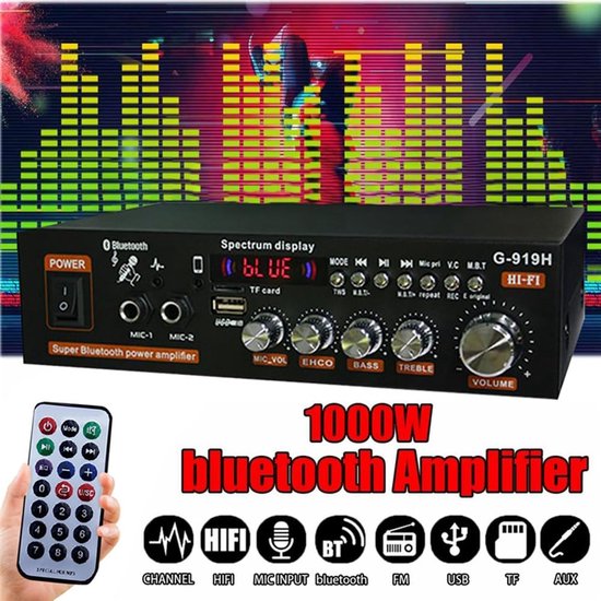 Home Audio Versterker - Mini Hifi Receiver - Muziek Streamen - Draadloze Bluetooth 5.0 van home — afbeelding 5