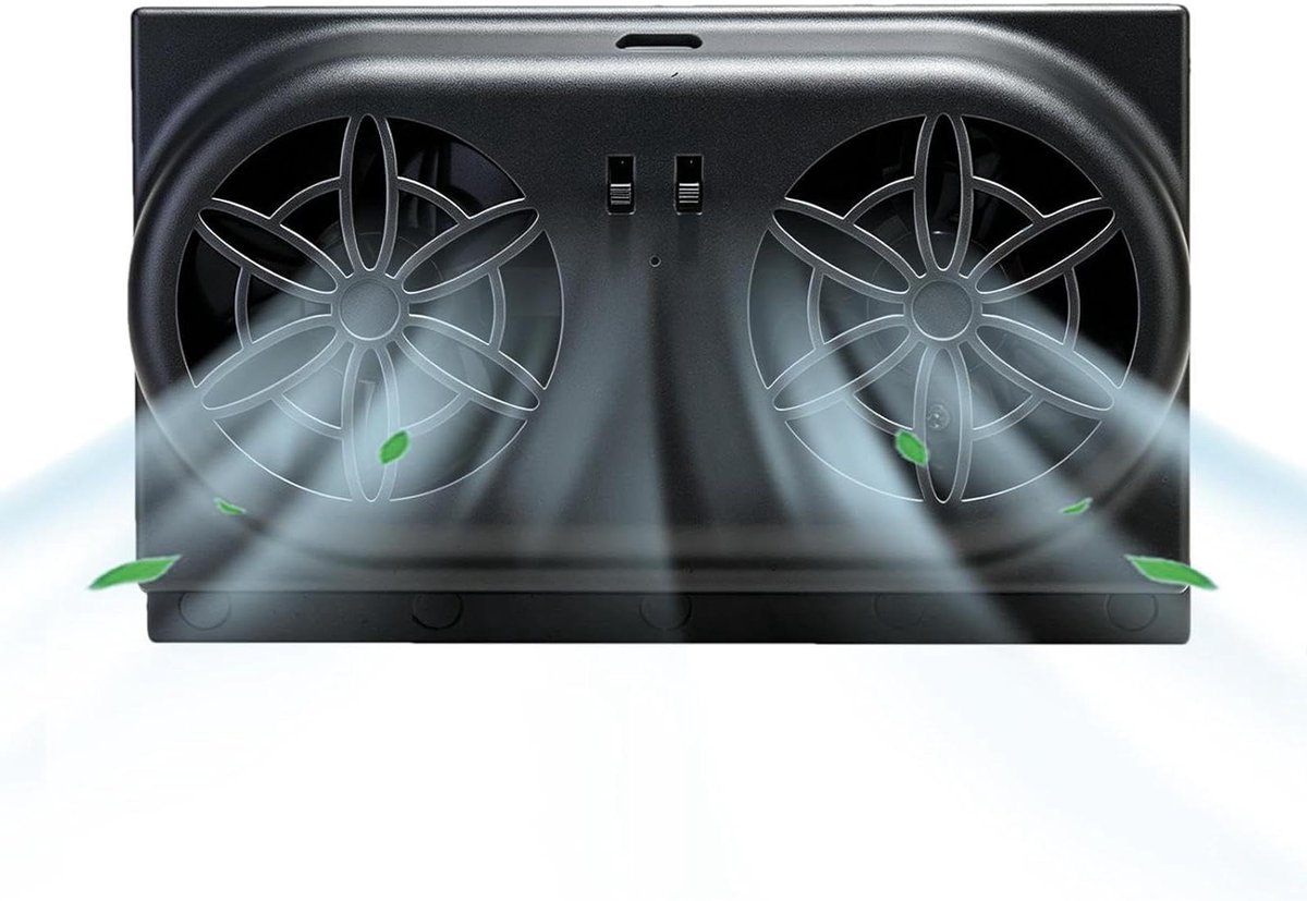 Auto Raam Ventilator - Afzuigventilator Auto - Zomerse Hitte Reduceren - Zon En USB Aangedreven