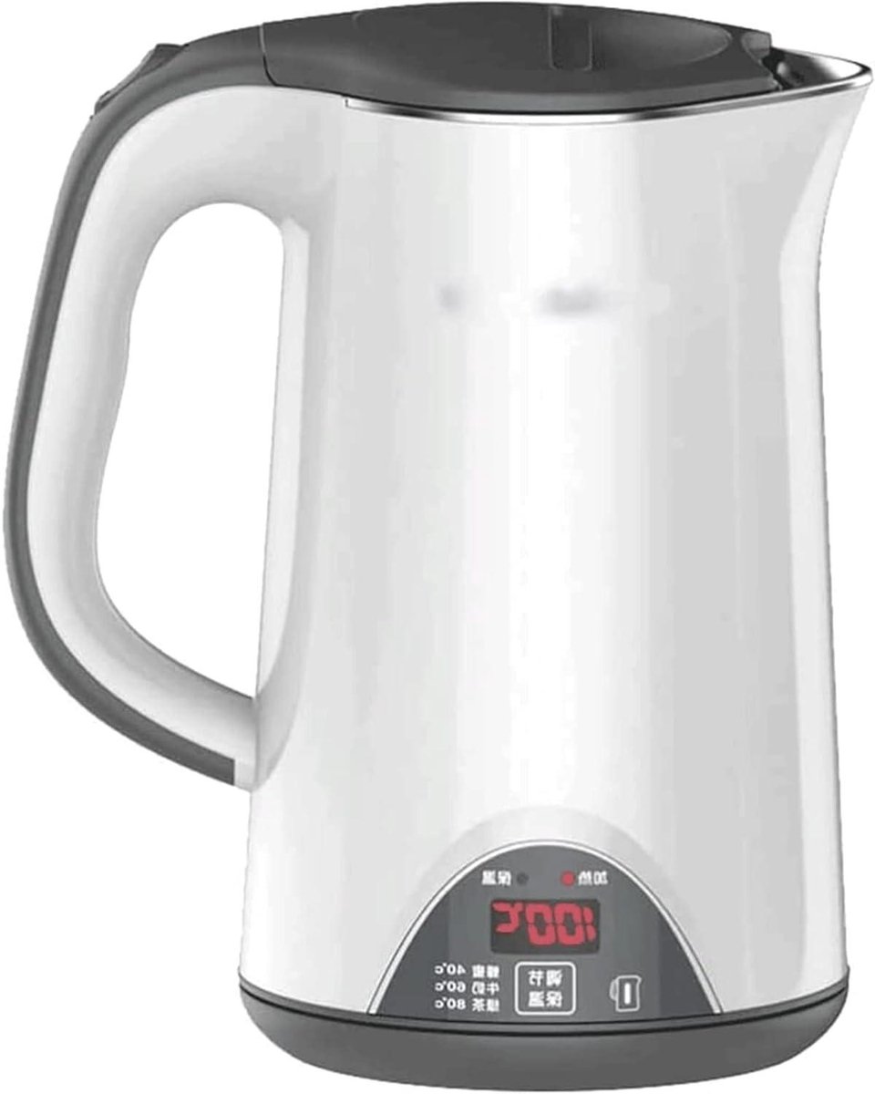 Theeketel - Waterketel Boiler - Snel Water Koken - Dubbelwandig Roestvrij Staal - 1.7 Liter - Wit