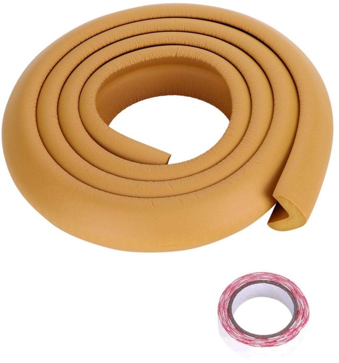 Dailygoods- Hoekbeschermers Extra Dikke Rubber - Meubelbumper - Tafelrandbeschermers - Veiligheidsstrip - 2 Meter - Houtkleur - Meubelbescherming