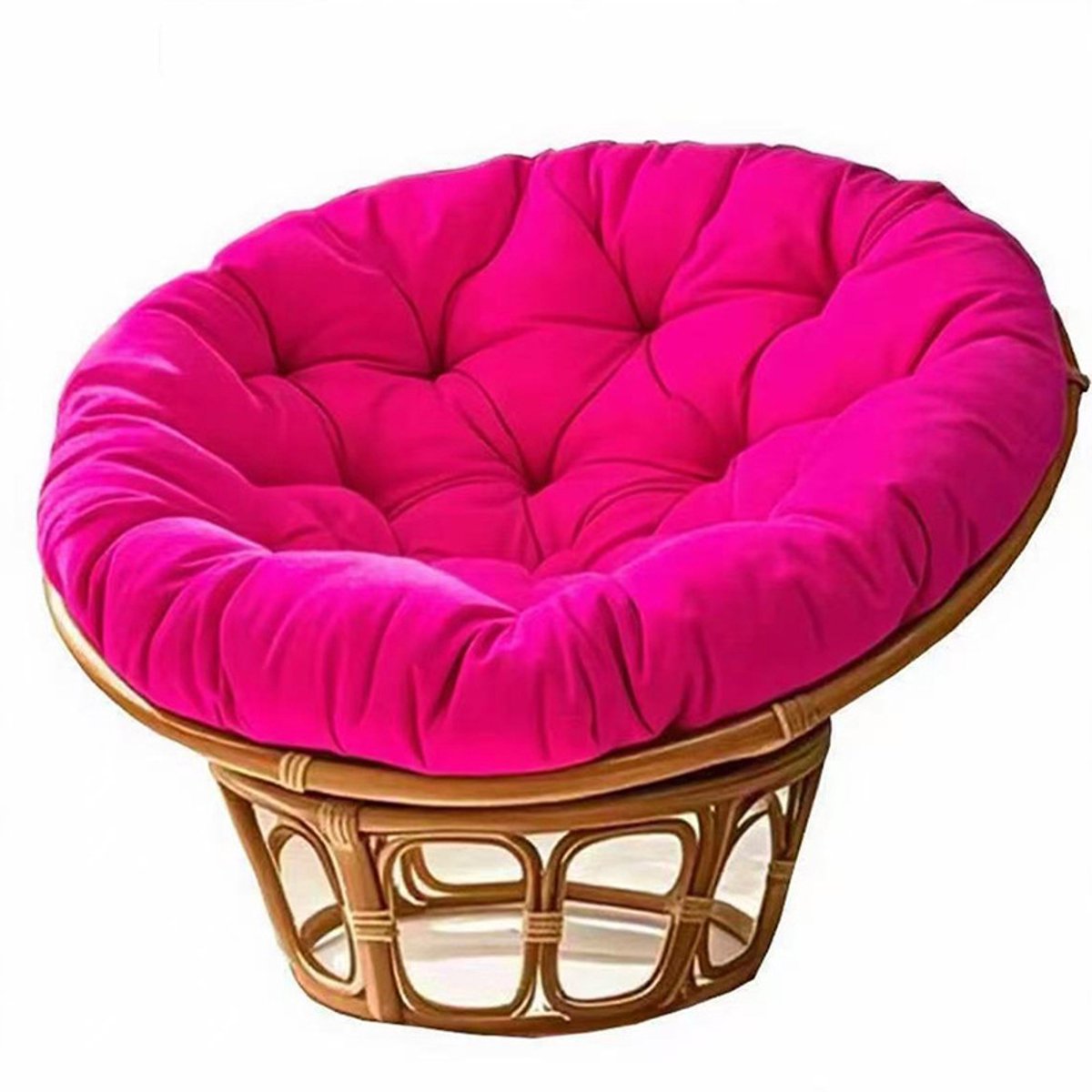 Fuchsia Zitkussen - rond - 40x40cm - geschikt voor hangmanden/schommels/radarstoelen - rugleuning