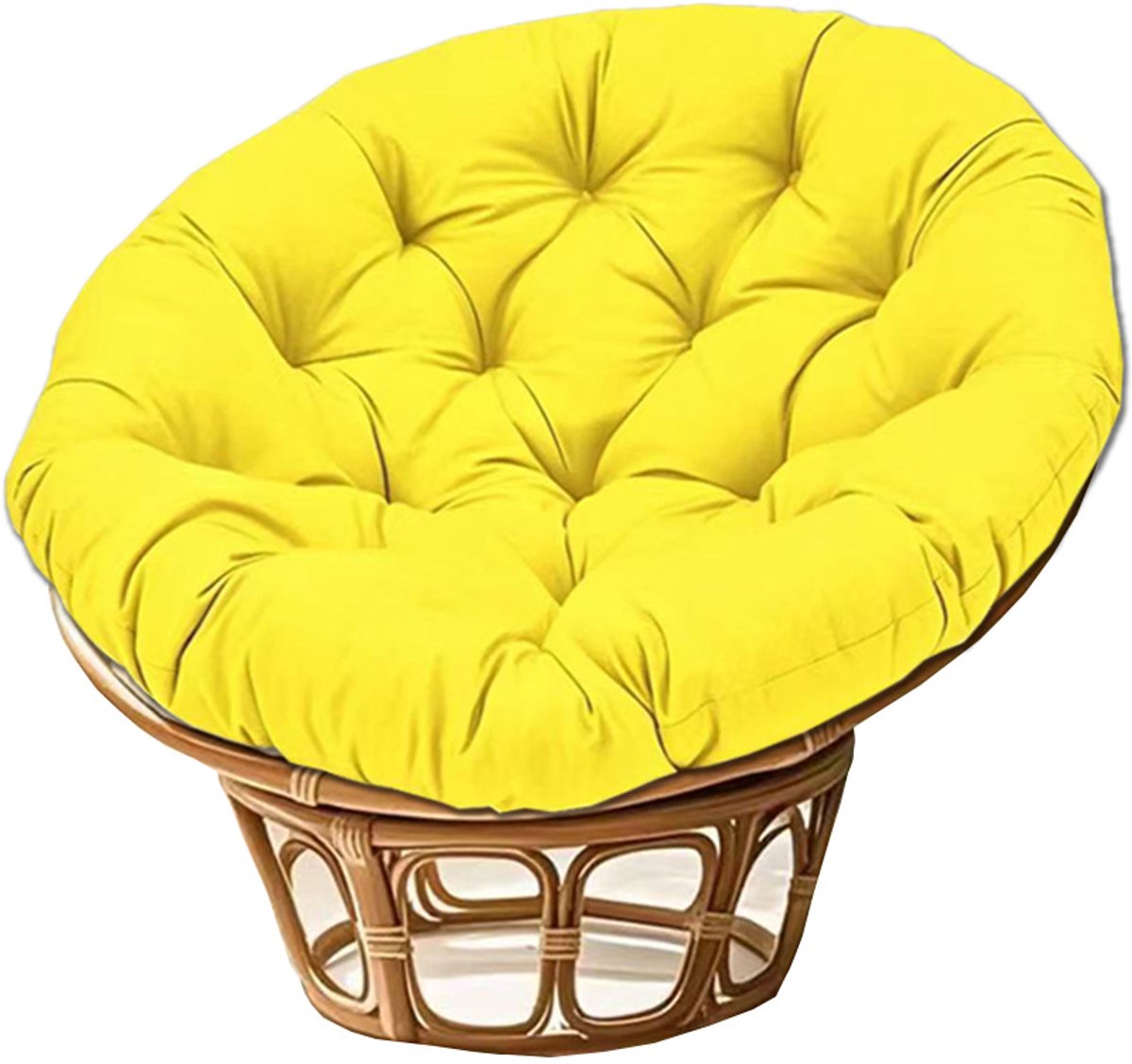 Geel Zitkussen - rond - 40x40cm - geschikt voor hangmanden/schommels/radarstoelen - rugleuning