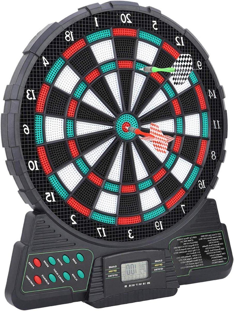 Elektronisch Dartbord - Dartspel Set - Gezellig Spelen - Automatische Scoretelling - 18 Spellen - Zwart