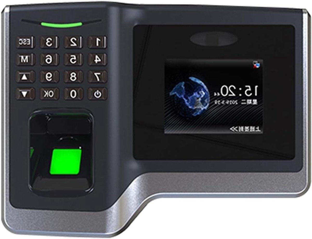 Vingerafdruk Tijdregistratie - Biometrische Aanwezigheid - Kantoor Personeel Bijhouden - Grote Opslagcapaciteit - 1407x186x402 mm - Zwart