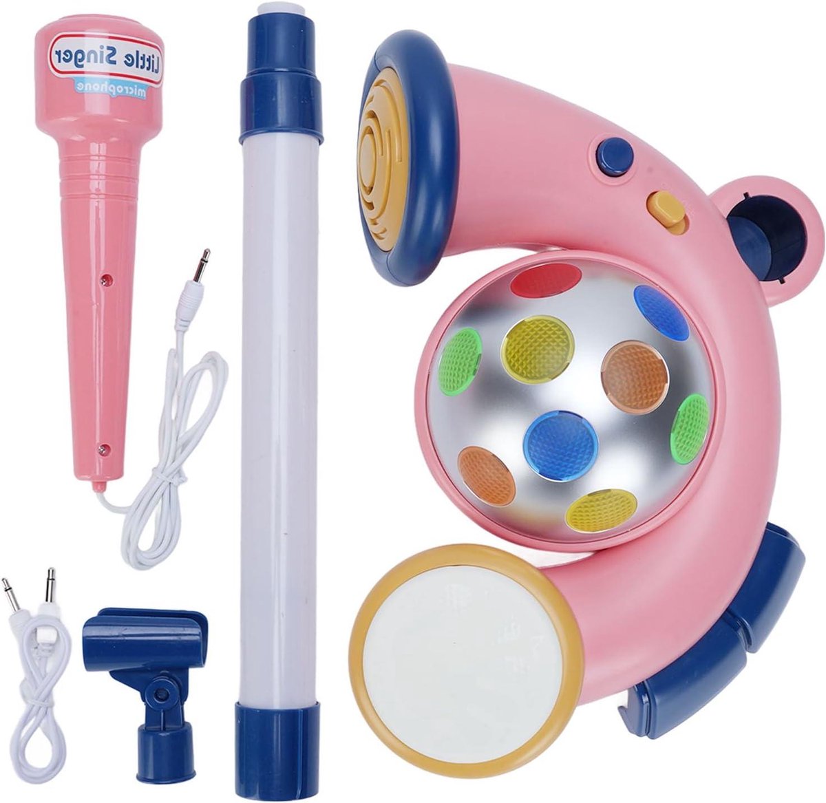 Kinder Microfoon - Karaoke Set - Muziek Leren - Inclusief Standaard - 32 x 24 x 11 cm - Zwart