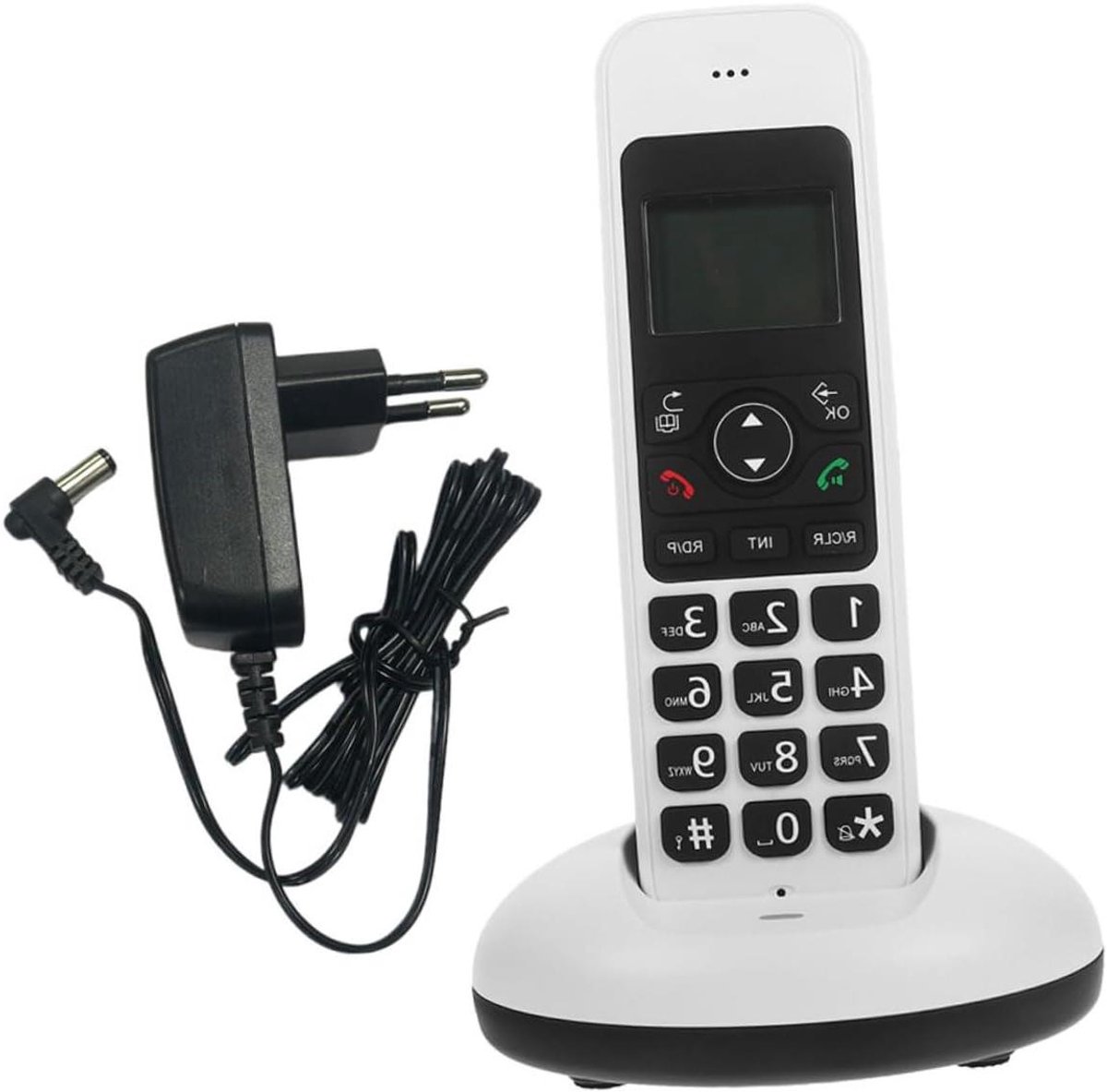 Draadloze Vaste Telefoon - Huistelefoon Draadloos - Gemakkelijk Bellen - Grote Knoppen - 162 x 5 x 27 cm - Wit