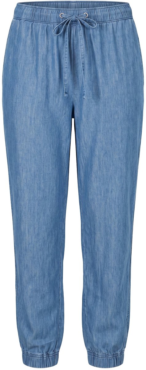 Angel of Style - Dames - Jeans joggingbroek losse pasvorm elastische tailleband - Middenblauwe denim - Maat 46