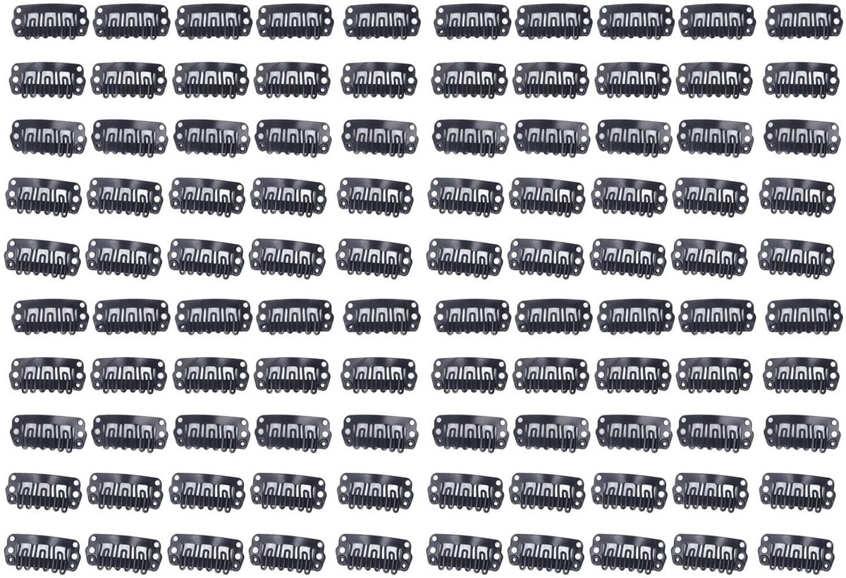 Dailygoods- Pruikclips 100 stuks - 2,3 cm - Roestvrij staal - Lichtgewicht - Haaraccessoires - Comfortabel om te dragen - Haarklemmen