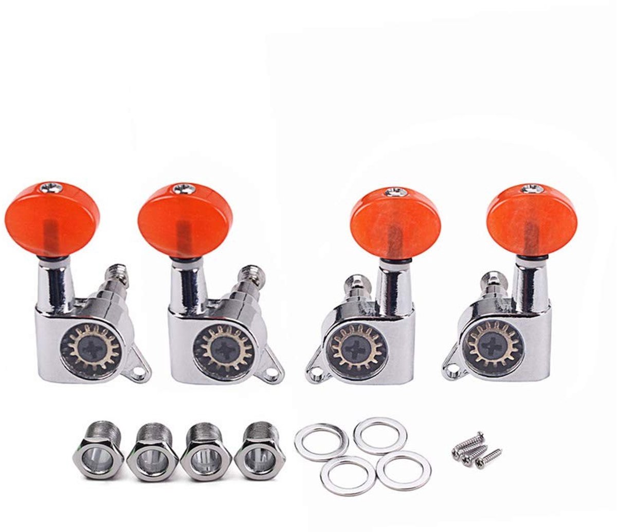 Dailygoods- Tuning Pegs Hoge Kwaliteit - 2R2L Tuners - Ukelele/Gitaar - Zinklegering - Eenvoudig te Installeren - Antiroest - Stemmechanieken