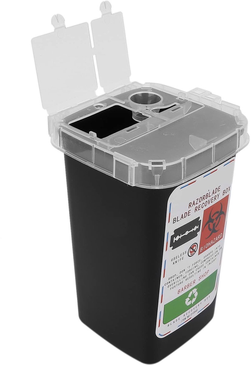 Dailygoods- Mescontainer Milieuvriendelijk - Kunststof - Chemicaliënbestendig - Veilig Opbergen - Wegwerpmesjes - Open Hoesontwerp - Mesjescontainer