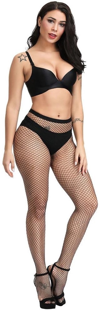 Dailygoods- Netpanty Hoge Taille - Dames Visnet Kousen - Elastisch - Comfortabele Pasvorm - Modieuze Kleding - Uniek Patroon