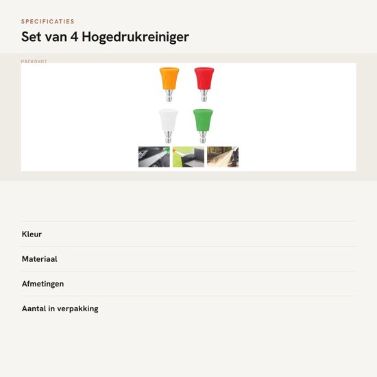 Dailygoods- Sproeikopbeschermers 4 Stuks - Roestvrijstalen Sproeikoptipset - Rubberen Beschermkappen - 1/4" Snelkoppeling - Gatdiameter 1,4 mm - Bescherming tegen Krassen - Hogedrukreiniger Sproeiers van Dailygoods — afbeelding 3