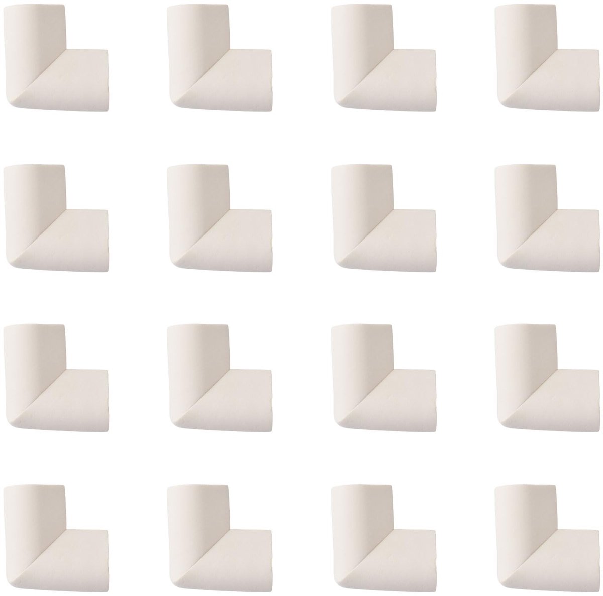 Dailygoods- Hoekbeschermers U-vormig - 16 Stuks - Superzachte Hoekkussenbeschermers - Glazen Tafelhoekbeschermer - Beige - Veiligheid - Hoekbescherming