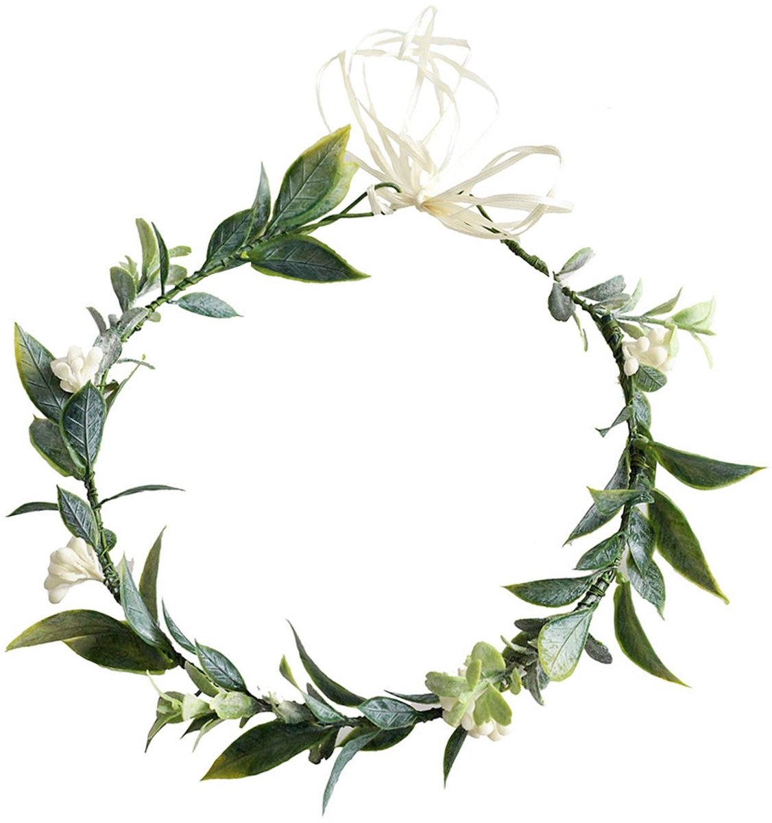 Dailygoods- Slingerhaar - Groene Slingerhaarversiering - Hoofdtooi - Bruiloften/Dansen - Kunststof/Hars - Diameter ca. 18 cm - Hoofdband
