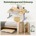 Ruimtebesparend ontwerp, ideaal voor kleine woningen. Klapbaar tot 7cm dik en neemt 70% minder ruimte in beslag.