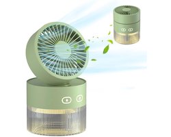 longziming -Tafelventilator - Bureaubladventilator - Persoonlijke Koeler - Ultrasone Nebelfunctie - ABS Kunststof - 3 Snelheden - Gebruik Voor Droge Lucht - 1 Stuk