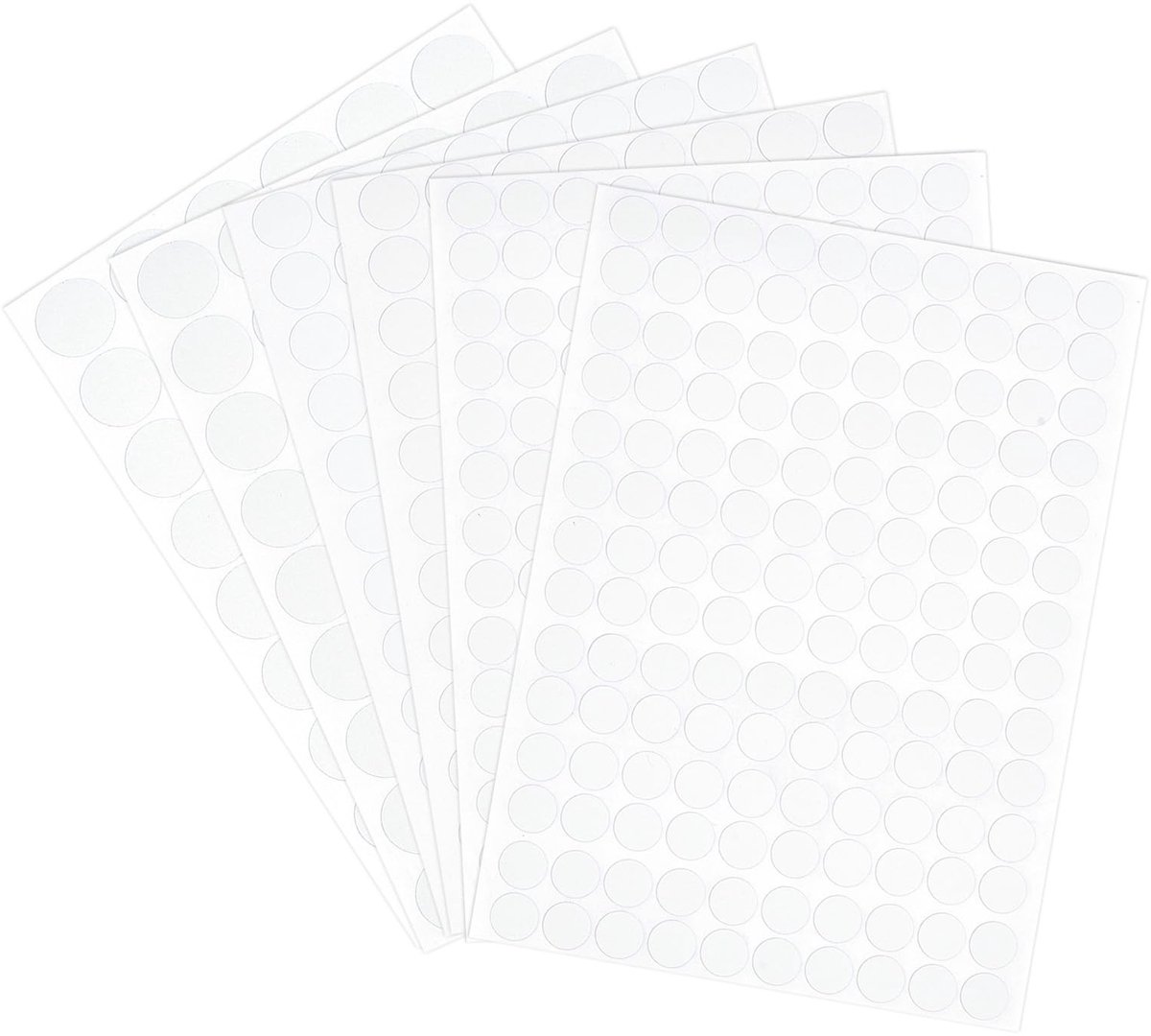 Dailygoods- Schroefgathoezen 688 Stuks - Zelfklevende PVC - Multisize - Witte Houtstickers - Bescherming tegen Stof/Krassen - Praktisch in Gebruik - Schroefdeksels