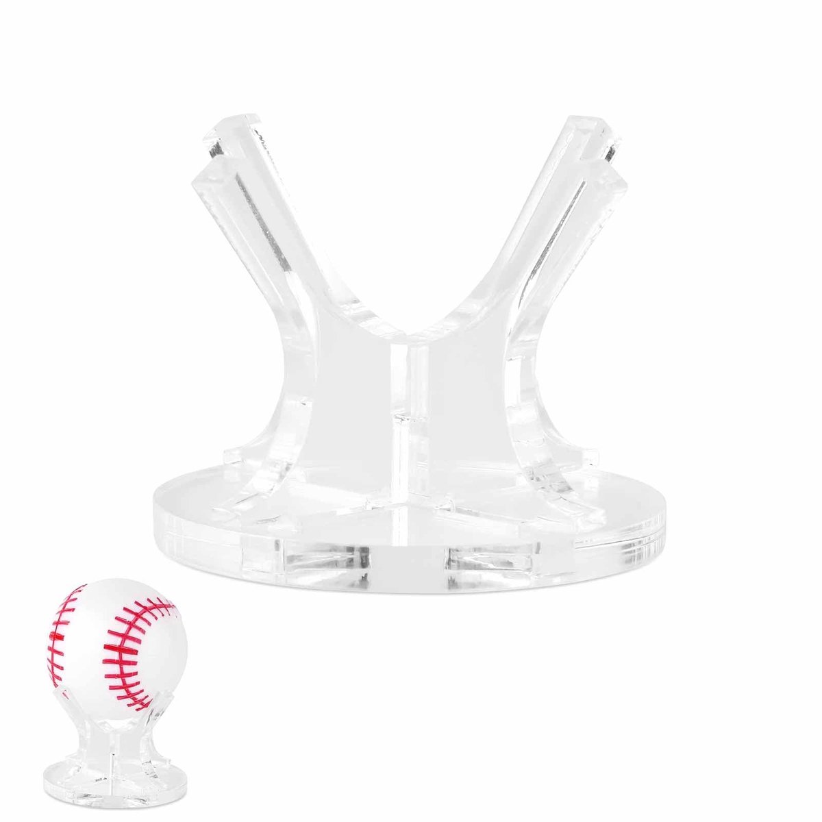 Dailygoods- Balhouder Transparant - Acryl Balstandaard - Displayhouder - Honkbal/Golfbal - Lichtgewicht - Creatief Ornament
